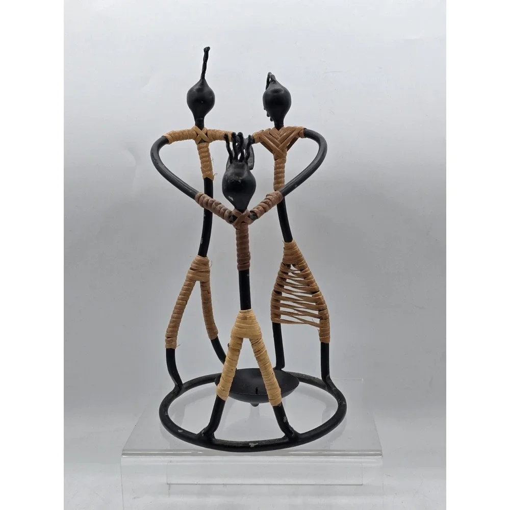 ViBlack Iron and‎ Rattan Candle Holder by Laurids Lonborg - Family Dancing
